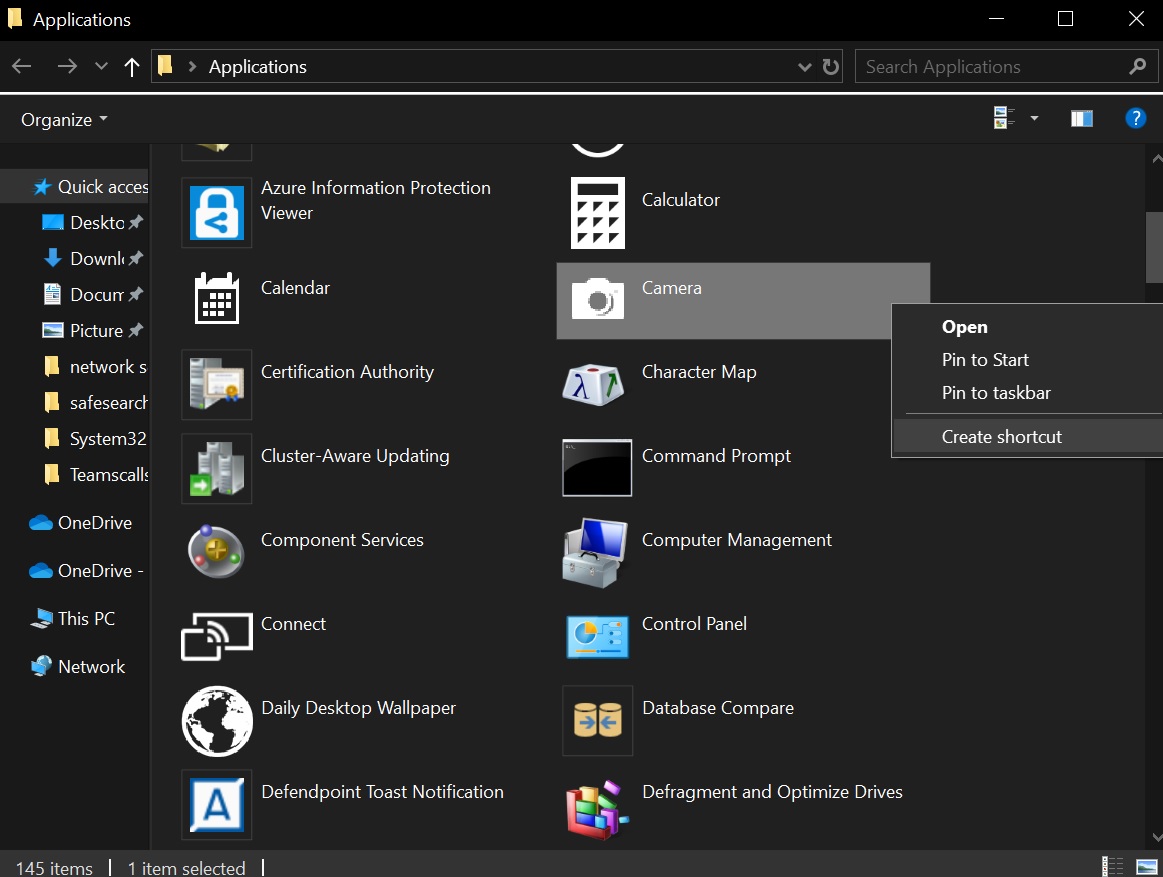 How to Create Desktop Shortcut for System Apps in Windows 10