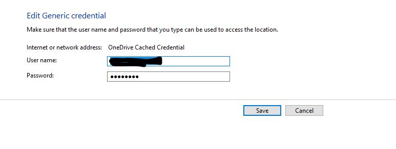mapping drive windows asking for password