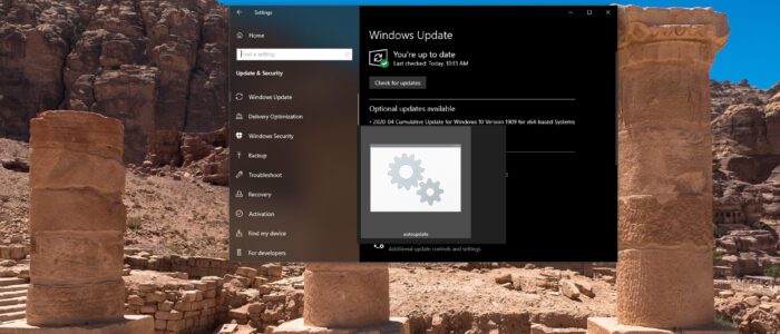 Create batch file for windows update feature image