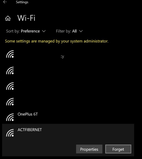 Forget wifi network can’t connect to this network