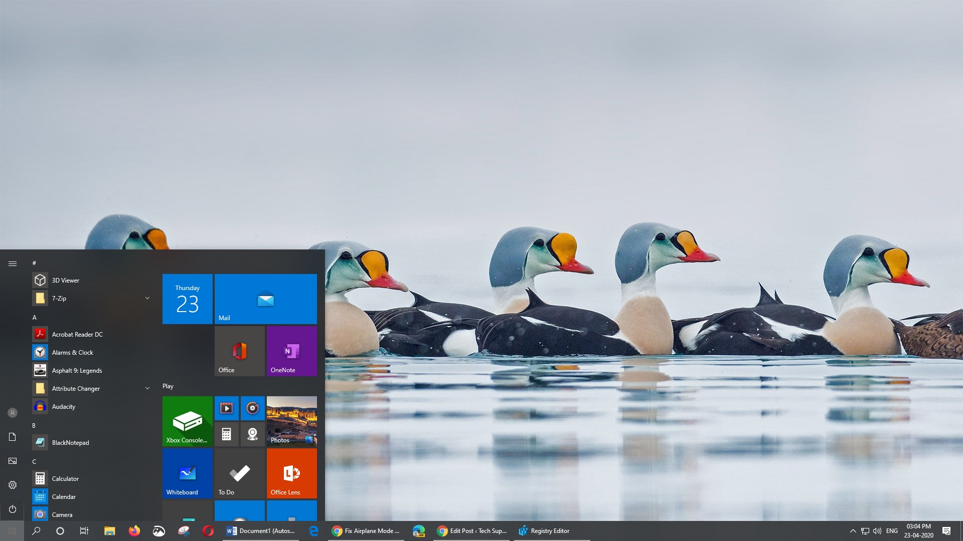 Fix Windows10 Start menu is not working with Keyboard