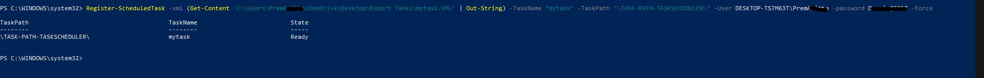 Import using Powershell