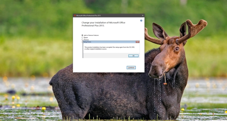 Fix This Product installation has been corrupted in Microsoft Office