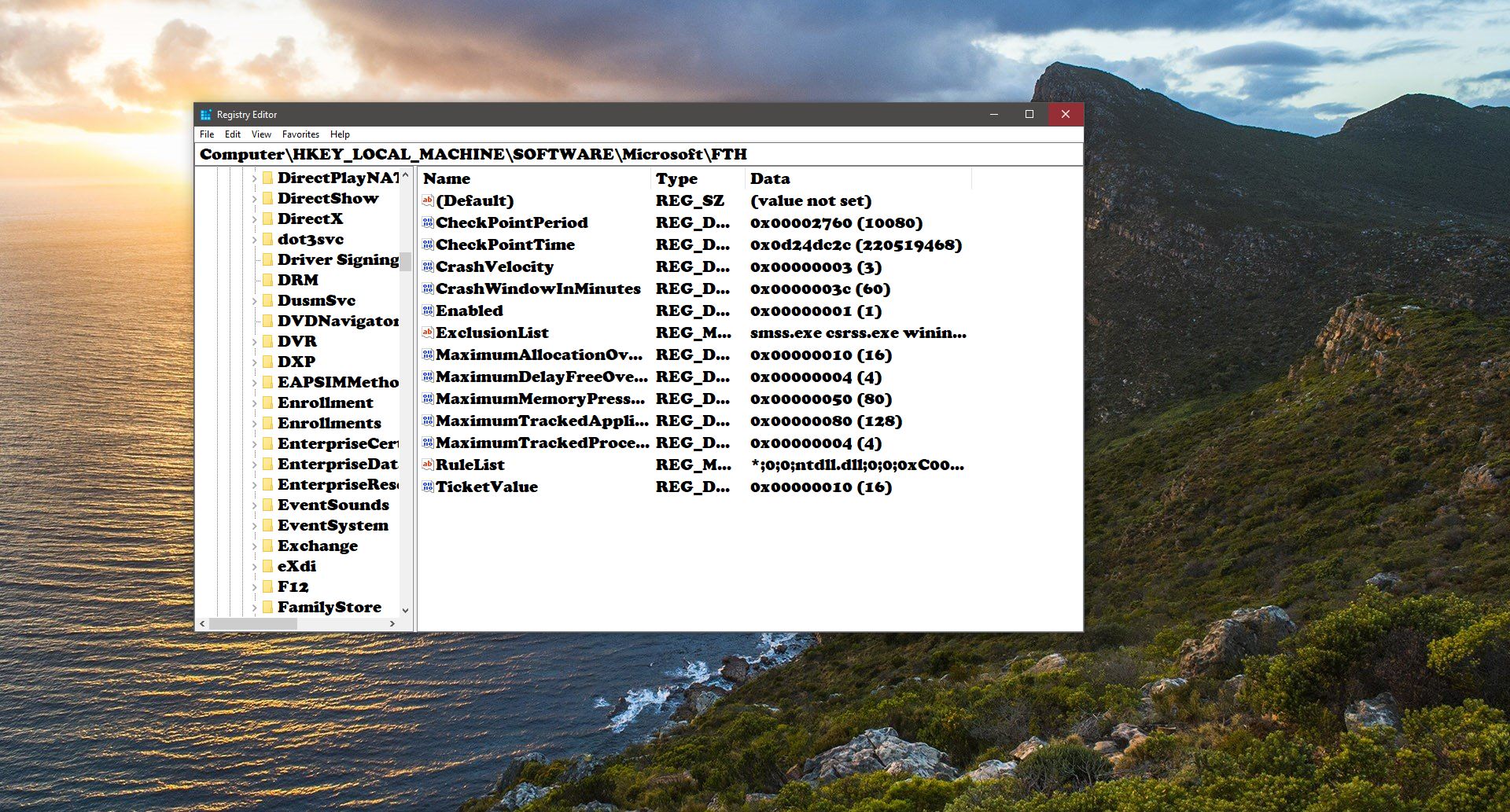 How to Change default font in Registry Editor on Windows 10?