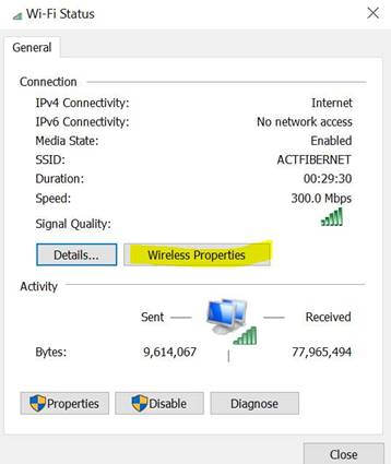 Wireless properties