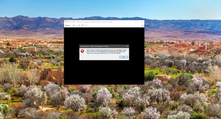 Fix VMware Player and Device/Credential Guard are not compatible in Windows10?