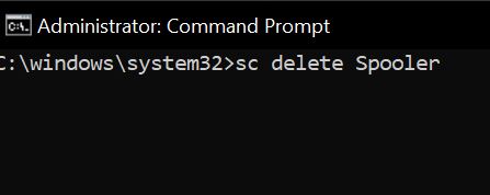 Delete a Windows Services using command prompt