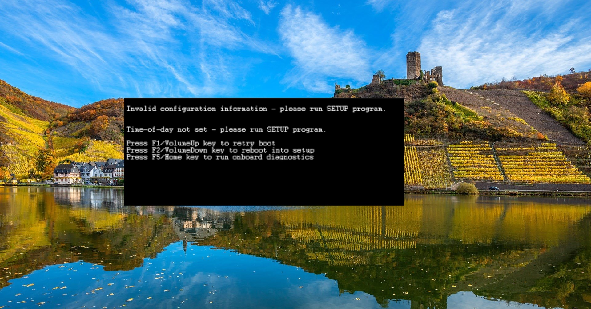 Fix Invalid Configuration Information Boot Error on Windows 10