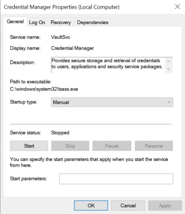 Fix Credential Manager Error 0x80070057 in Windows 10 Technoresult