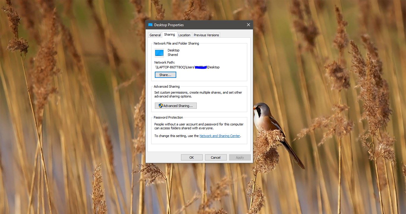 windows 10 security tab