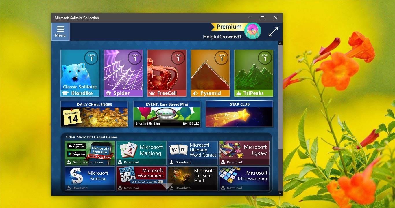 microsoft solitaire collection not working windows 10 latest update