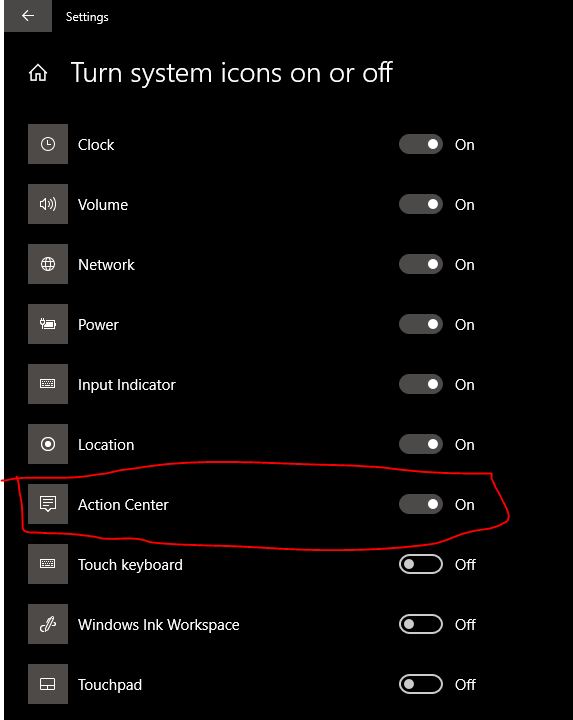 Fix Action Center Icon is Missing from Taskbar Technoresult