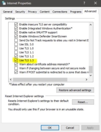 Настройки tls windows 10