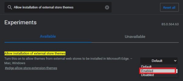Chrome Themes in Microsoft Edge