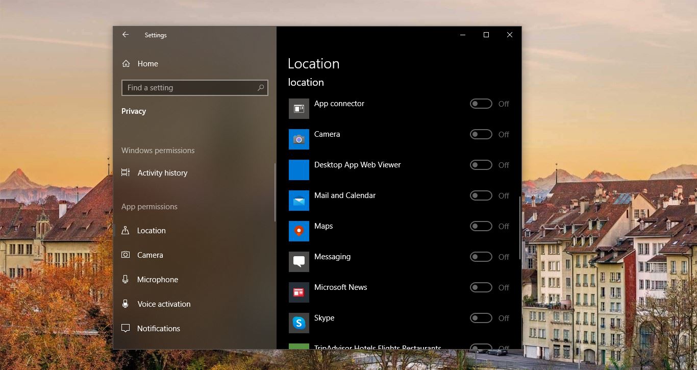 How to Disable Location access on Windows 10?
