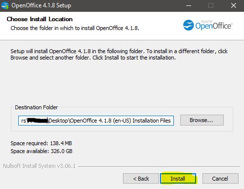 Install OpenOffice