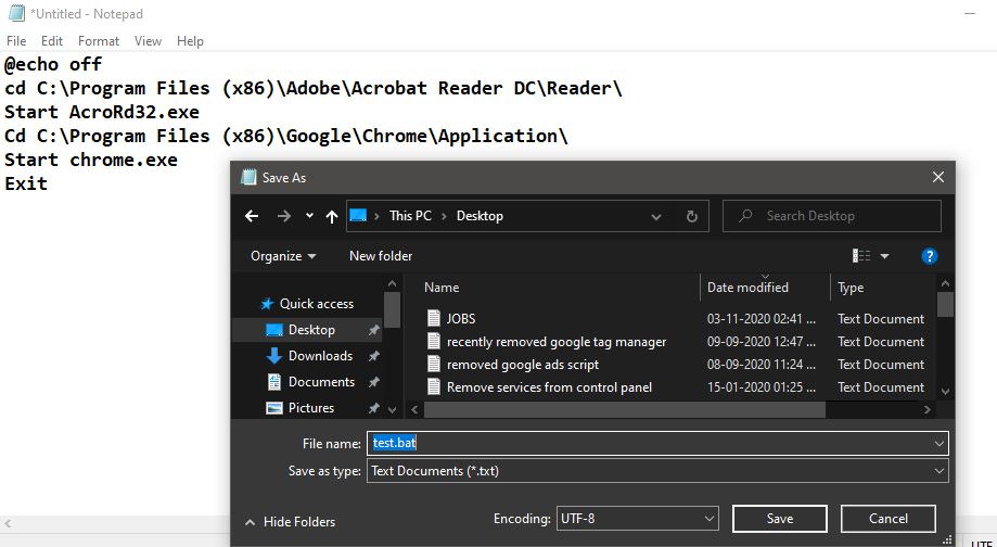 Launch Multiple Programs using One Shortcut in Windows 10 - Technoresult
