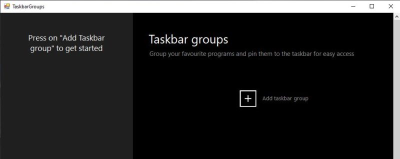 Add taskbar group