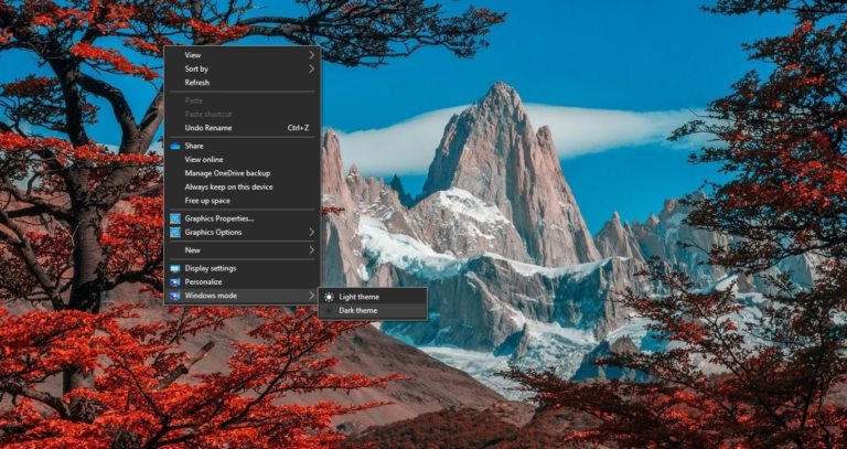 Enable or Disable Windows Light or Dark Mode from Context menu in Windows