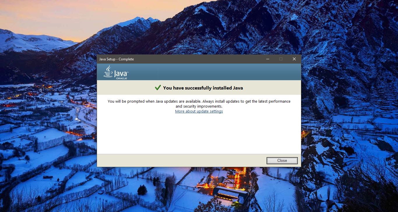 Fix Java Error Code 1618 in Windows 10