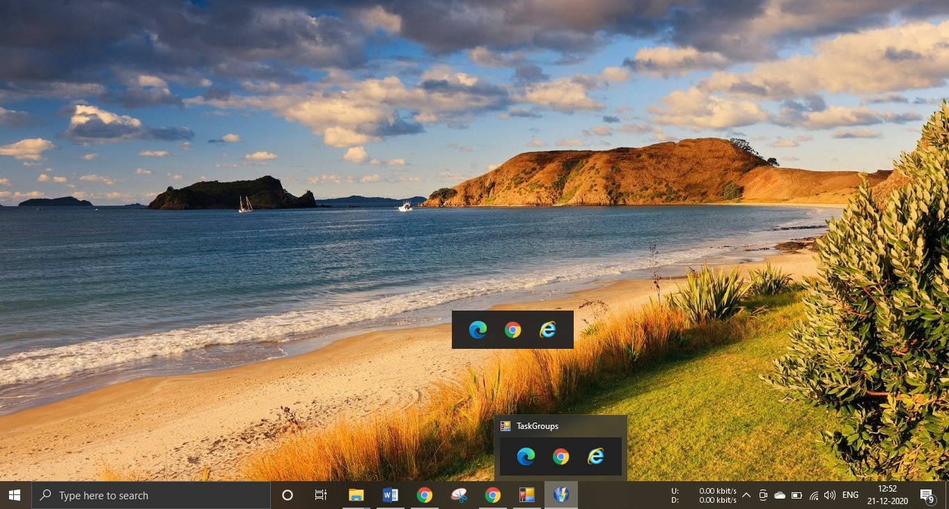 How to Group Taskbar icons in Windows 10?