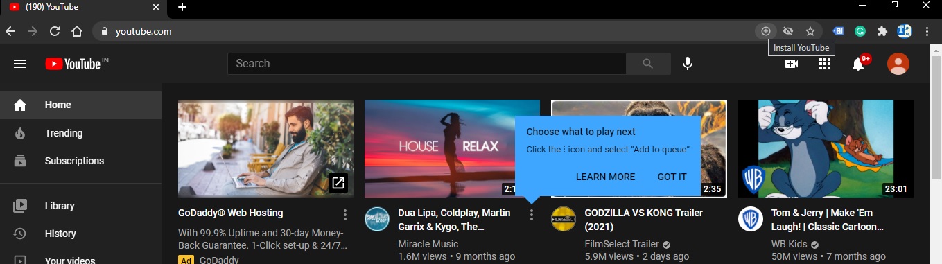 Install Youtube Button
