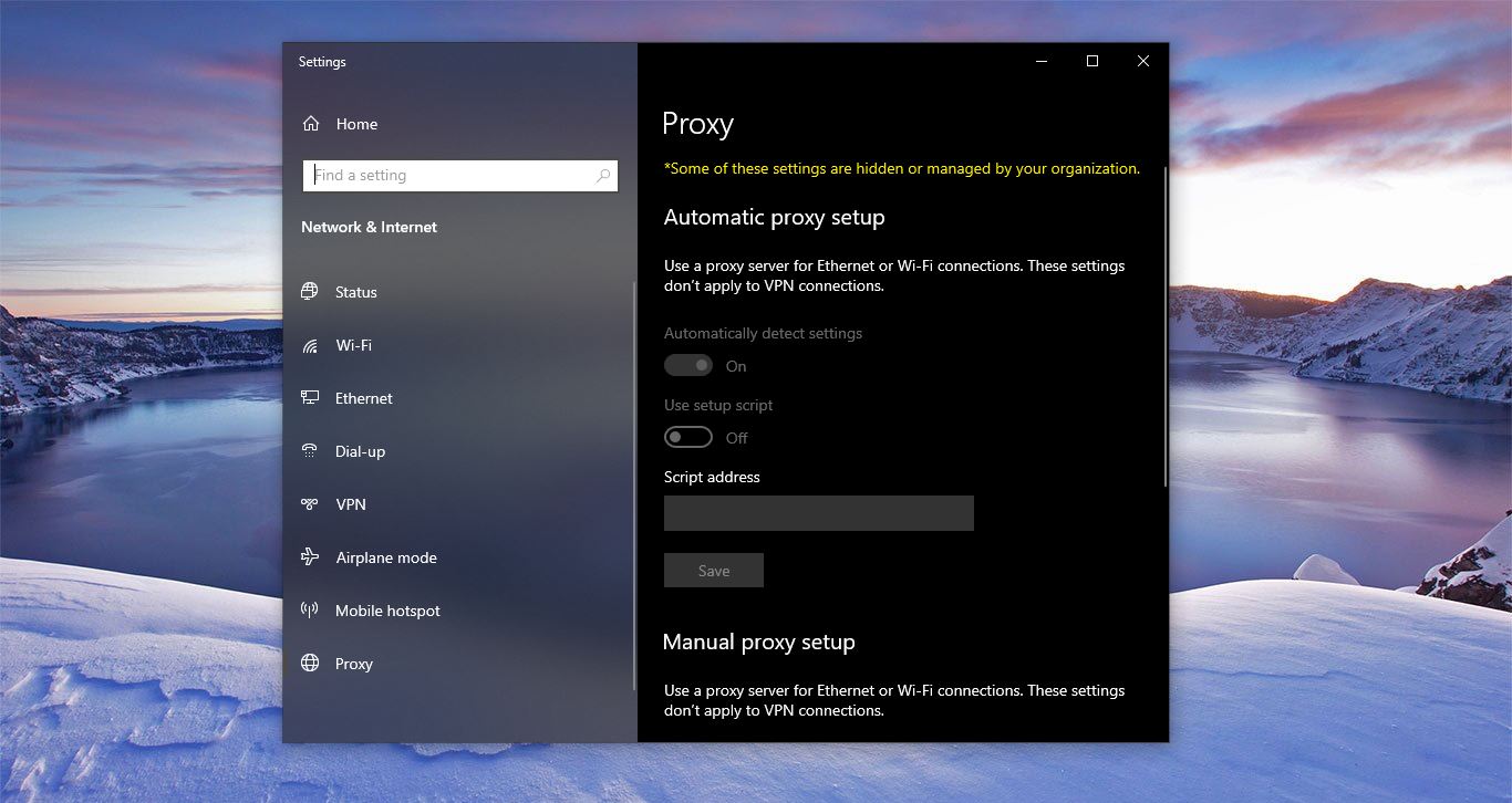 Permanently Disable Proxy Settings in Windows 10