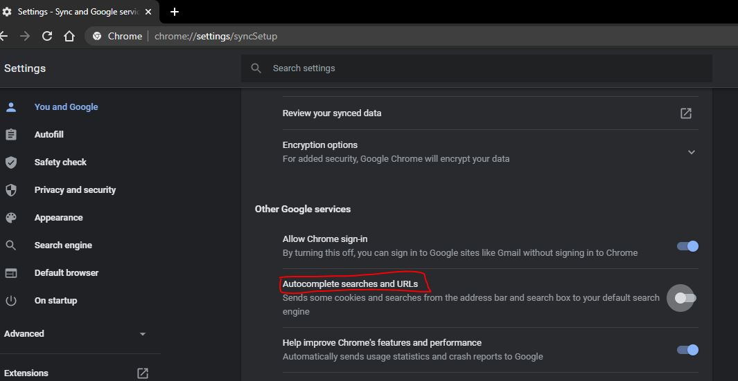 Disable AutoComplete in chrome