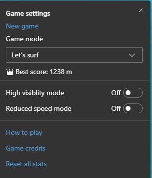 Game Settings play this Edge’s Secret Surfing Game