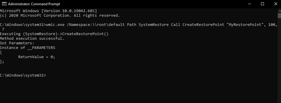 System Restore Point Using PowerShell