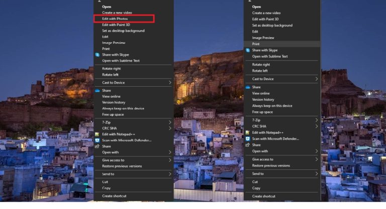 How to Remove Edit with Photos from Context Menu in Windows 10?