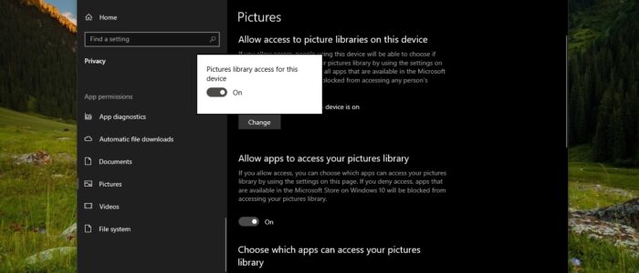 allow or prevent apps to take Screenshot