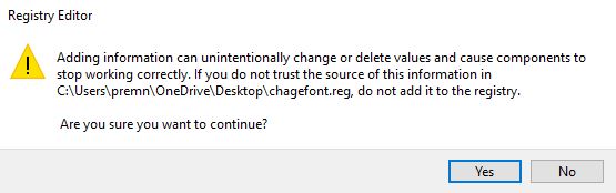 Change the Default Font in Windows 11