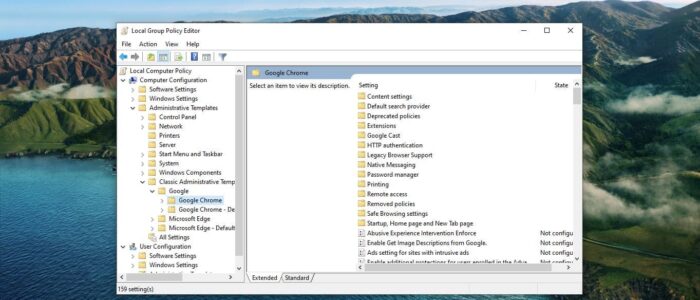 Install Group Policy Templates for Google chrome