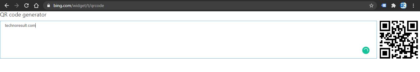 Generate QR Code Using Bing