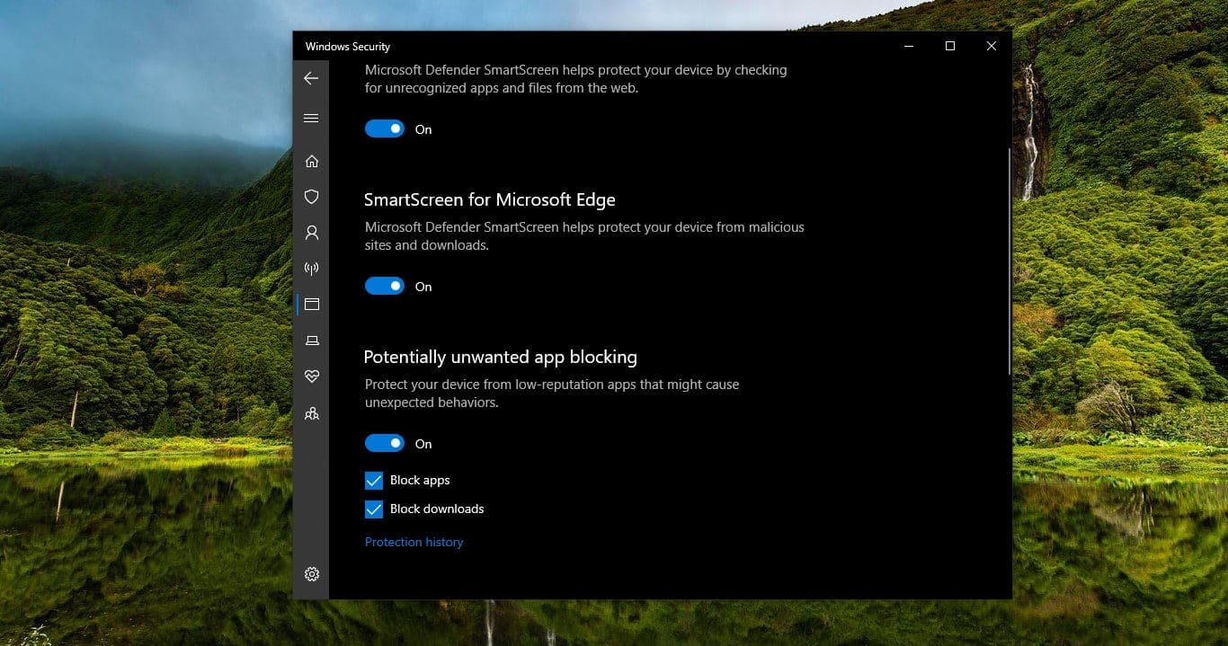 turn off microsoft defender smartscreen windows 10