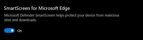 Disable Microsoft Defender SmartScreen