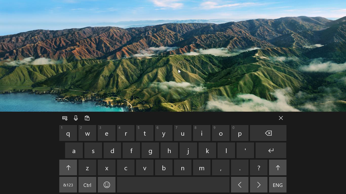 touch screen on screen keyboard