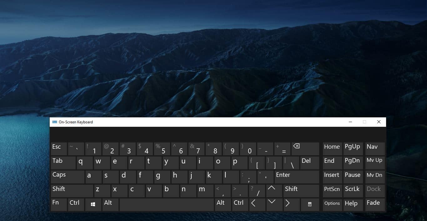 can find virtual keyboard windows 10