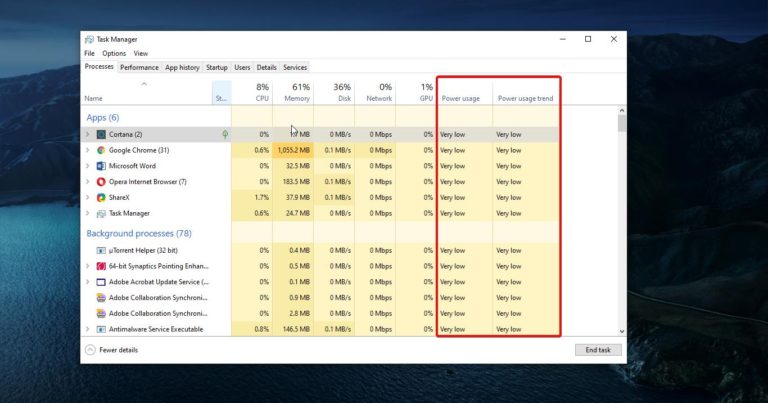 How to See Power Usage of Apps Using Task Manager? - Technoresult