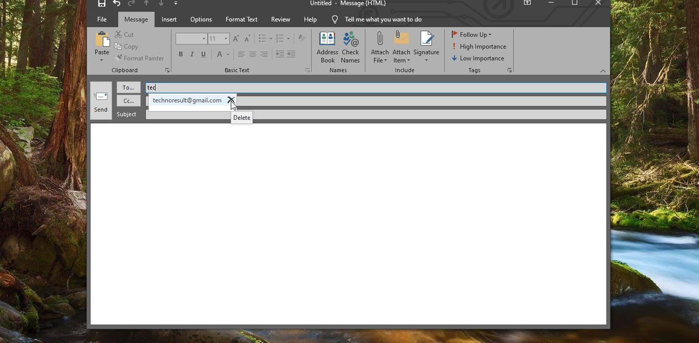 empty auto complete list on outlook 2011 for mac