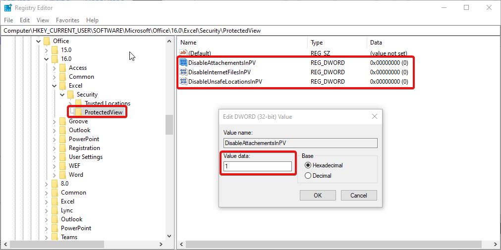 diable enable protected view for files originating from the internet on mac excel