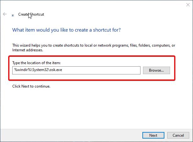 create osk shortcut to fix On-Screen Keyboard not launching