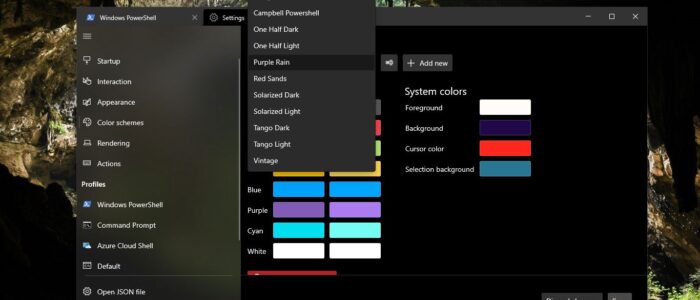 Add more color scheme in Windows terminal