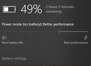 Power Mode Slider