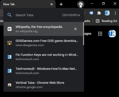 Vertical tabs in Chrome