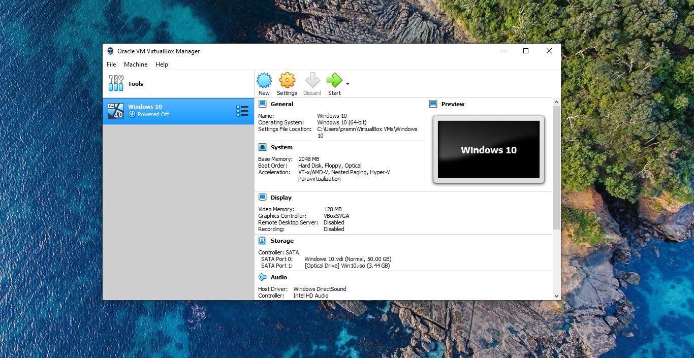 should i enable paravirtualization on mac osx host virtualbox for windows 10 guest