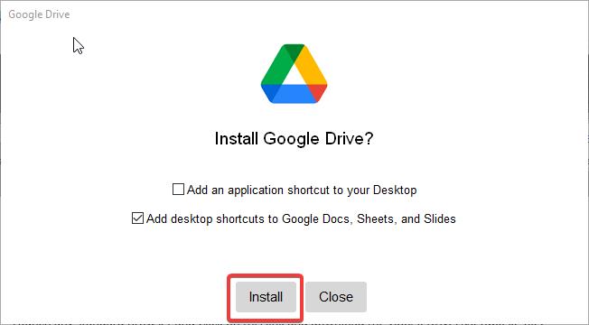 Install Google Drive-Add Google Drive to File Explorer