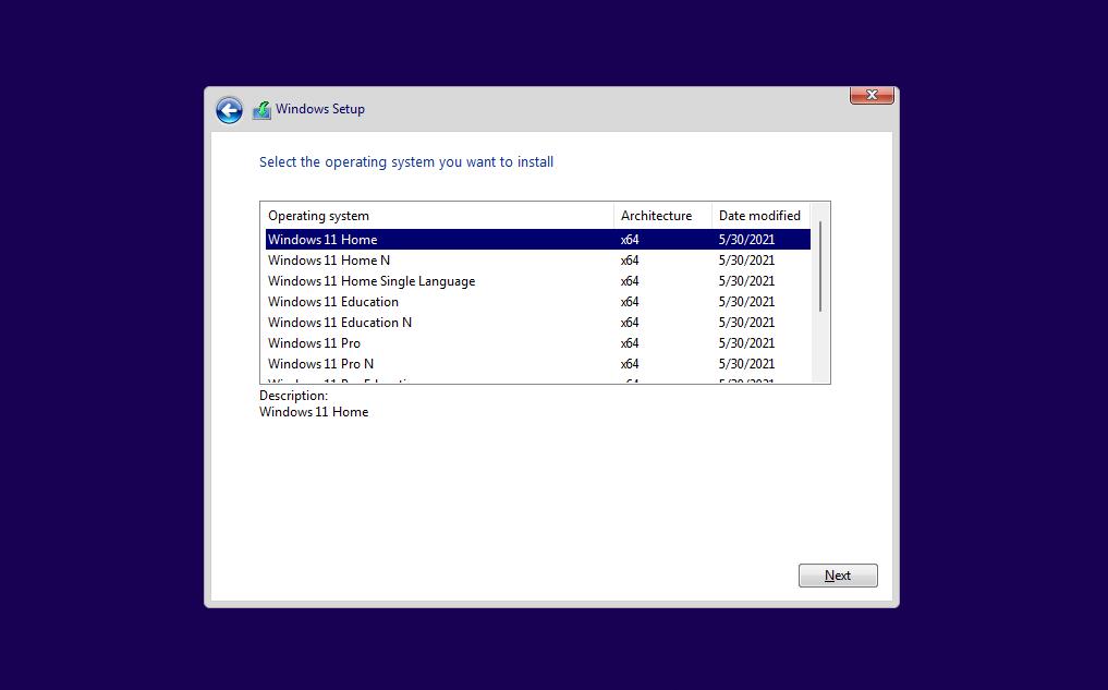 Choose Windows 11 Edition
