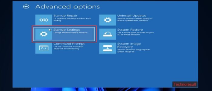 Windows 11 advanced Recovery options